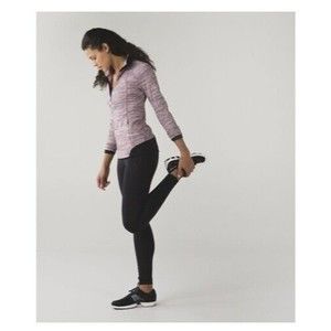 EUC LULULEMON Runderful Rulu LS Top Size 6 Space Dye Camo Berry Rumble